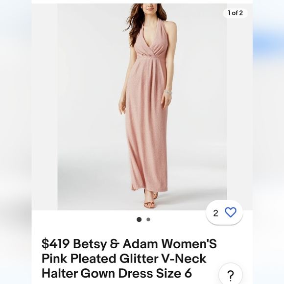 Betsy Adam's blush pink dress - Picture 6 of 7